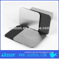 Square shape stainless steel coaster with PVC and base